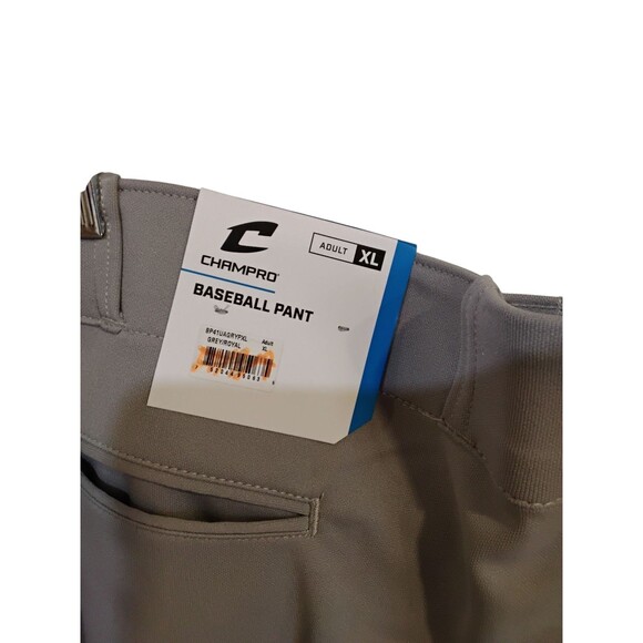 Champro Plain Gray Men's Baseball Pants - New With Tags Size XL - Picture 5 of 6
